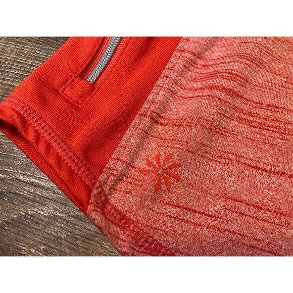 Athleta Woman’s Running Wild Half Zip Coral Pull-Over 1/2 Zip Size XS - Picture 2 of 8